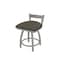 Holland Bar Stool Co 18" Low Back Swivel Vanity Stool, Nickel Finish, Graph Chalice Seat 82118AN019 - alternate 1